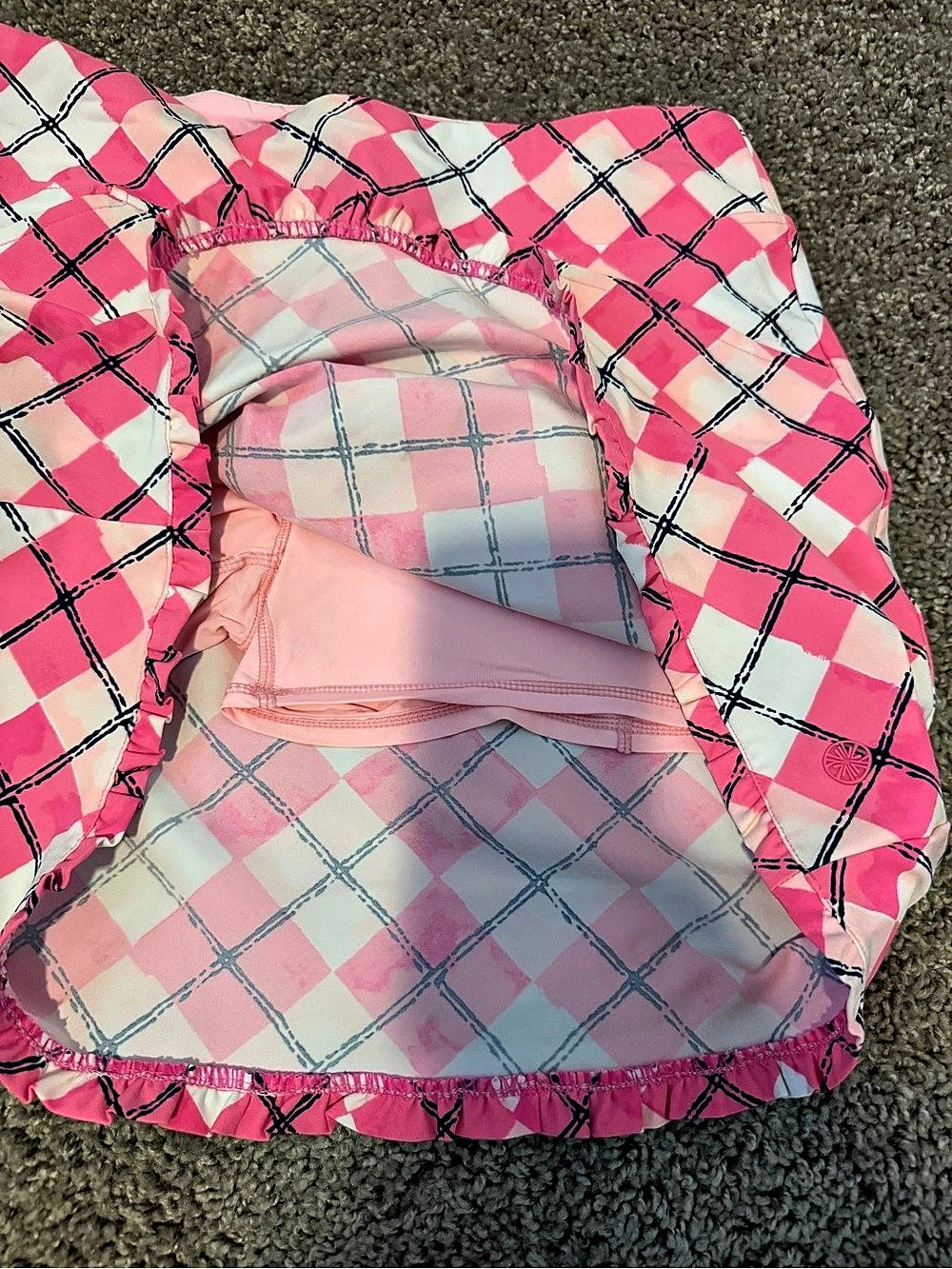 Lilly Pulitzer Plaid Mini Skirt in Pink & White Size 4 - Picture 6 of 8